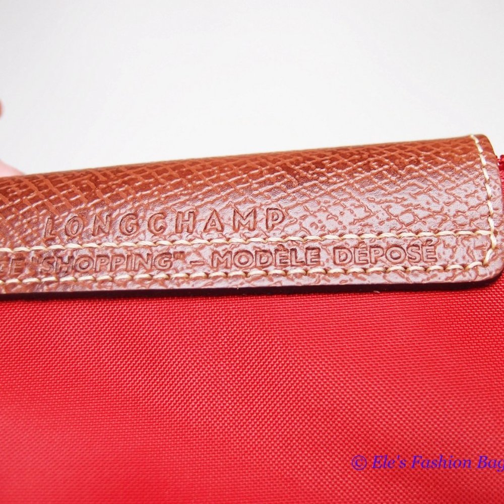 NWT LONGCHAMP Le Pliage Medium/Small Shoulder Tote Burnt Red AUTHENTIC - Picture 12 of 16